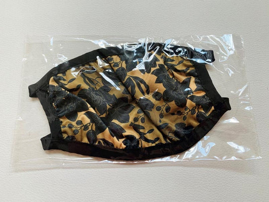 Mund - Nasen - Maske black flowers Community - Maske 2 lagig waschbar - all - yours24