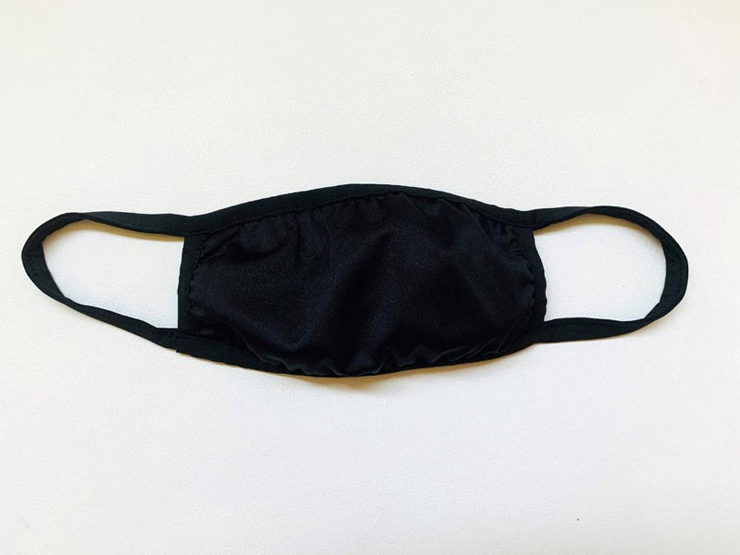 Mund - Nasen - Maske black schwarz Community - Maske 2 lagig waschbar - all - yours24