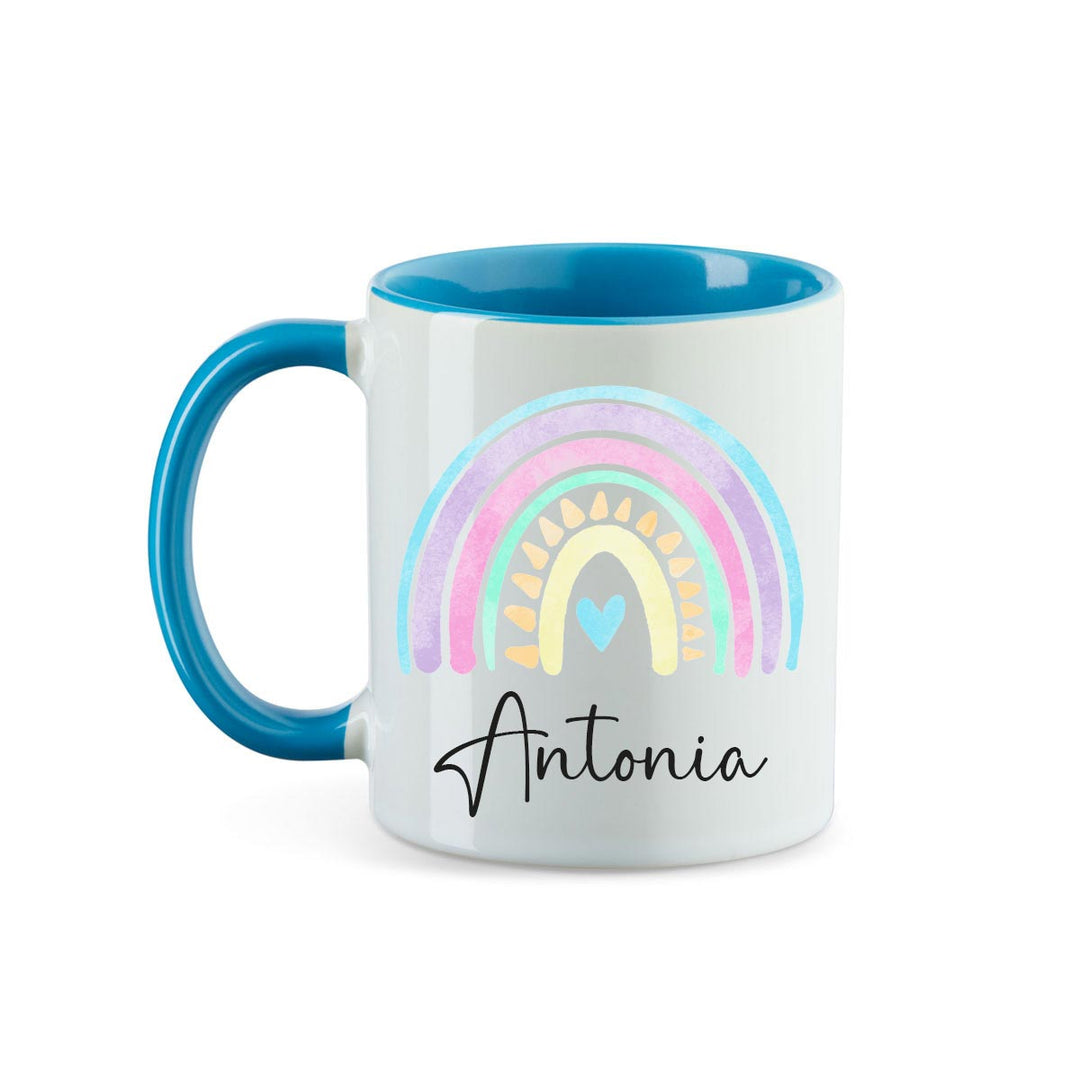 Personalisierte Tasse Regenbogen 1 mit Namen persönliches Geschenk Namenstasse - all - yours24