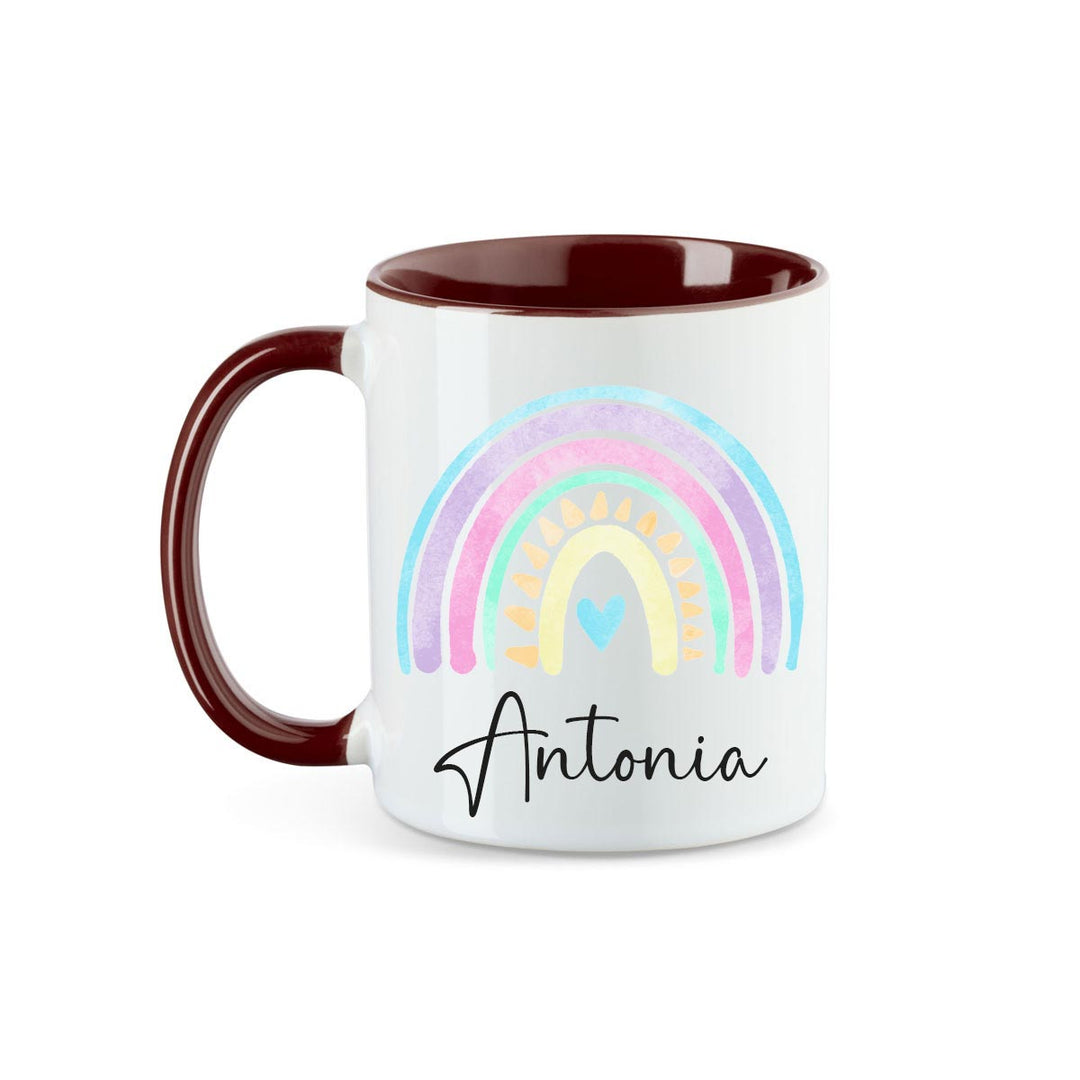 Personalisierte Tasse Regenbogen 1 mit Namen persönliches Geschenk Namenstasse - all - yours24