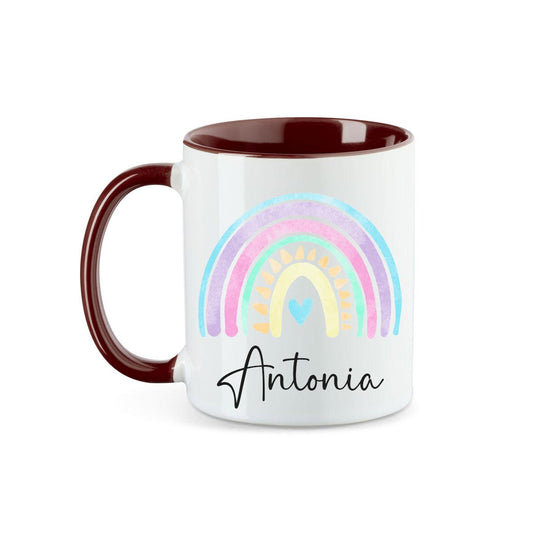 Personalisierte Tasse Regenbogen 1 mit Namen persönliches Geschenk Namenstasse - all - yours24