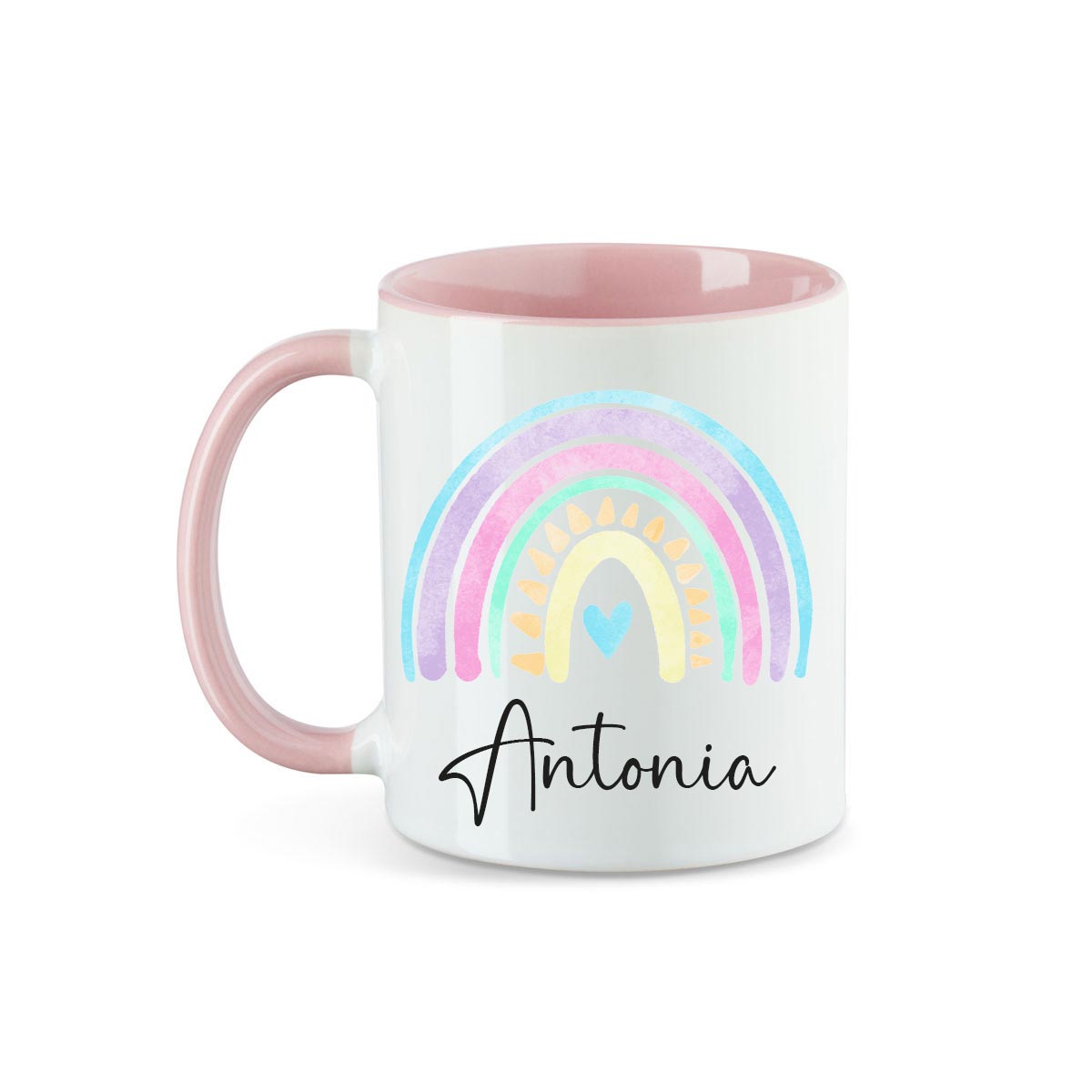 Personalisierte Tasse Regenbogen 1 mit Namen persönliches Geschenk Namenstasse - all - yours24