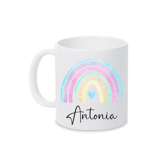 Personalisierte Tasse Regenbogen 1 mit Namen persönliches Geschenk Namenstasse - all - yours24