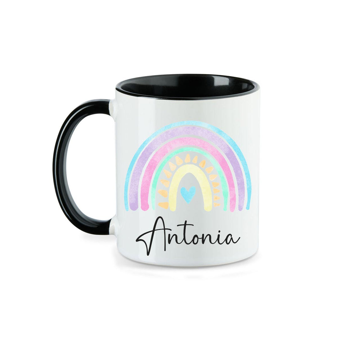 Personalisierte Tasse Regenbogen 1 mit Namen persönliches Geschenk Namenstasse - all - yours24