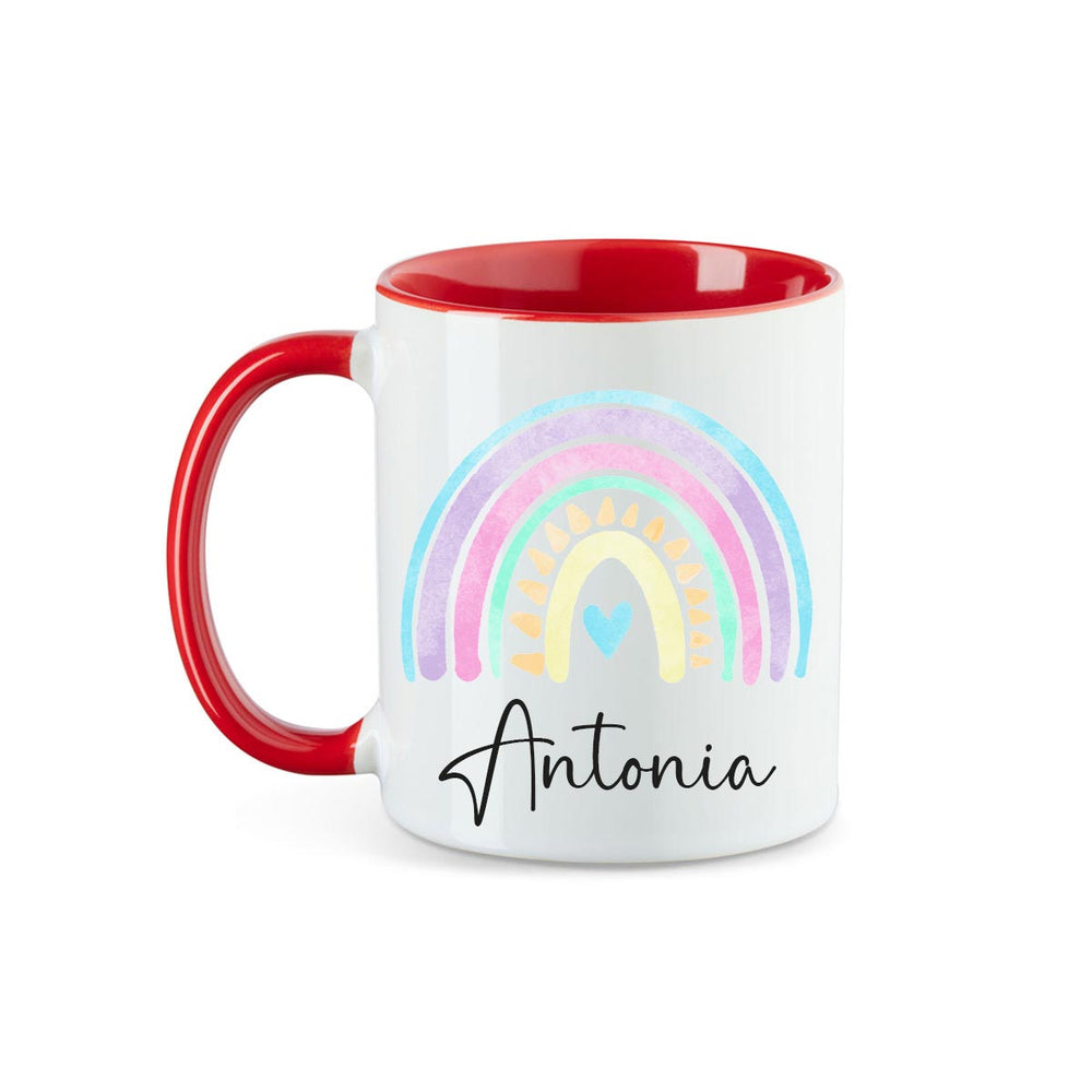 Personalisierte Tasse Regenbogen 1 mit Namen persönliches Geschenk Namenstasse - all - yours24