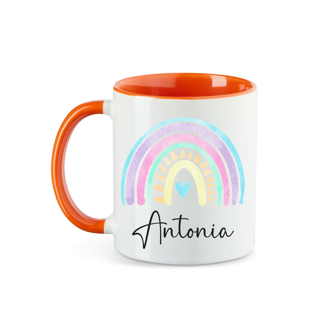 Personalisierte Tasse Regenbogen 1 mit Namen persönliches Geschenk Namenstasse - all - yours24