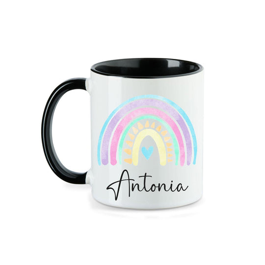 Personalisierte Tasse Regenbogen 1 mit Namen persönliches Geschenk Namenstasse - all - yours24