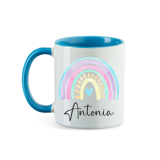 Personalisierte Tasse Regenbogen 1 mit Namen persönliches Geschenk Namenstasse - all - yours24