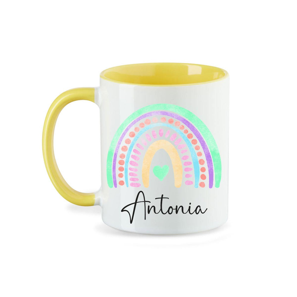 Personalisierte Tasse Regenbogen 2 mit Namen persönliches Geschenk Namenstasse - all - yours24