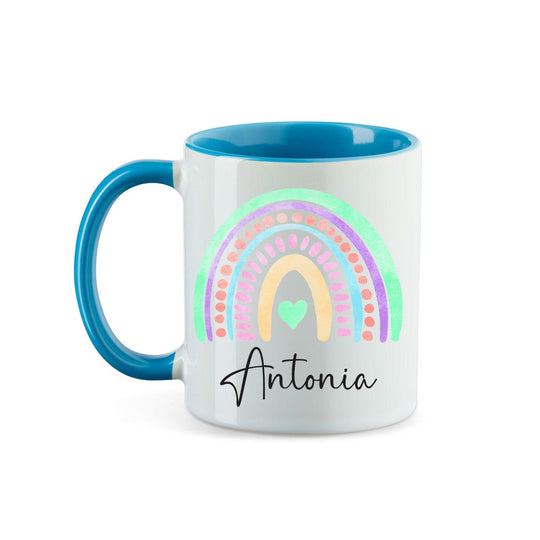 Personalisierte Tasse Regenbogen 2 mit Namen persönliches Geschenk Namenstasse - all - yours24