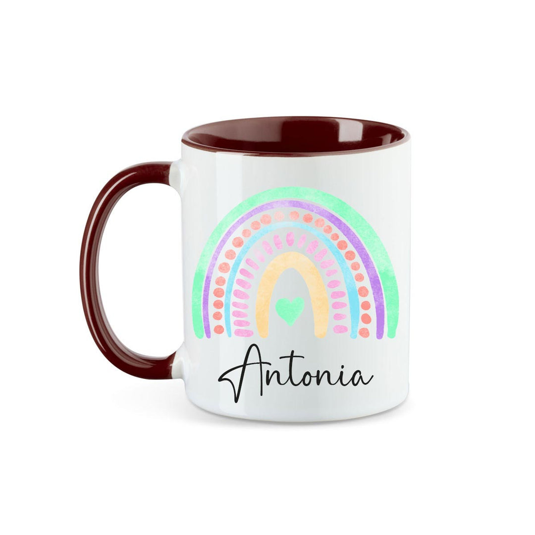 Personalisierte Tasse Regenbogen 2 mit Namen persönliches Geschenk Namenstasse - all - yours24