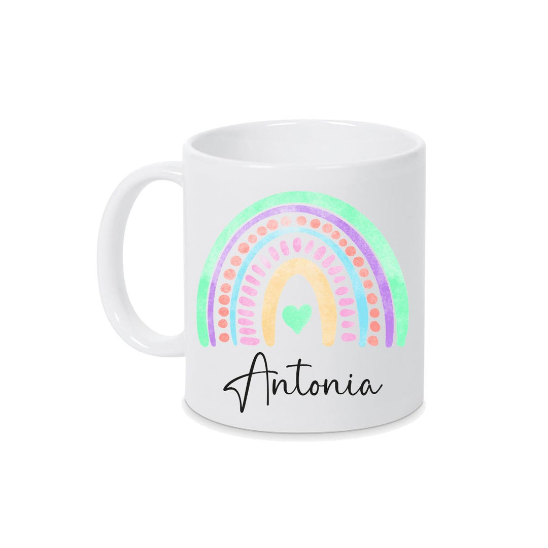 Personalisierte Tasse Regenbogen 2 mit Namen persönliches Geschenk Namenstasse - all - yours24