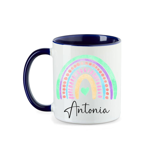Personalisierte Tasse Regenbogen 2 mit Namen persönliches Geschenk Namenstasse - all - yours24