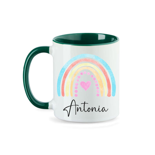 Personalisierte Tasse Regenbogen 3 mit Namen persönliches Geschenk Namenstasse - all - yours24