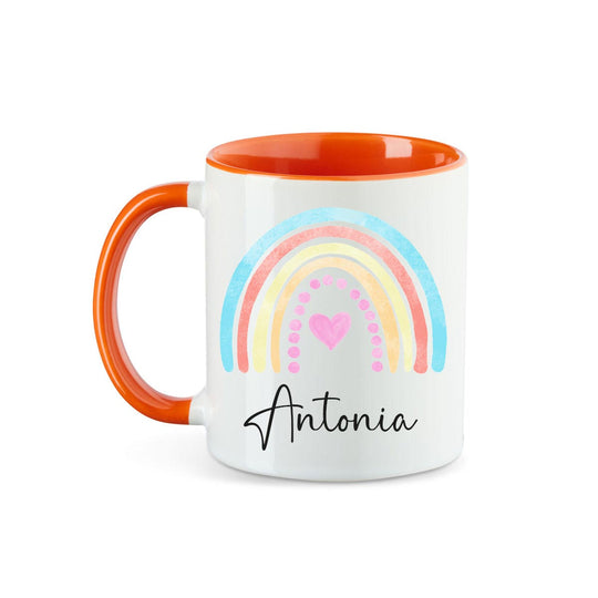 Personalisierte Tasse Regenbogen 3 mit Namen persönliches Geschenk Namenstasse - all - yours24