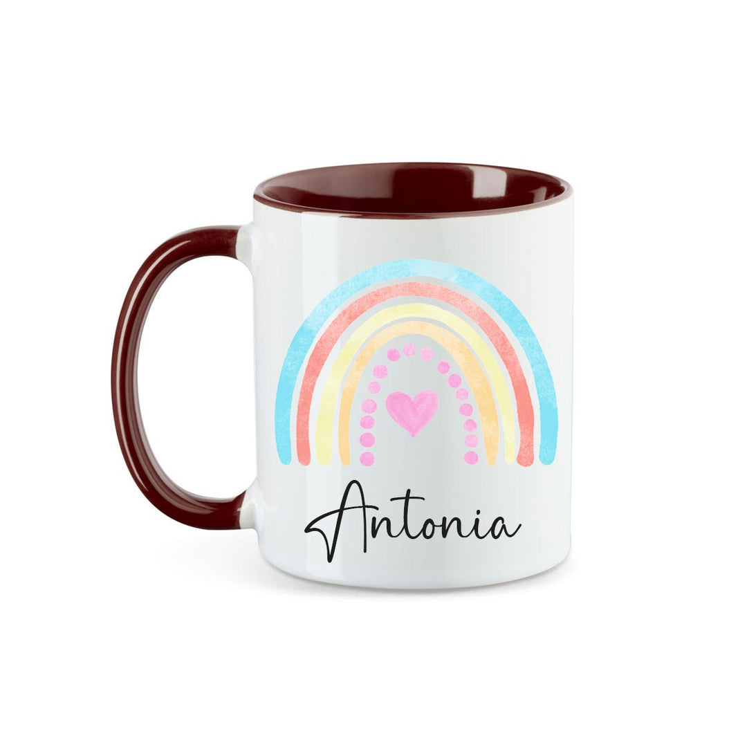 Personalisierte Tasse Regenbogen 3 mit Namen persönliches Geschenk Namenstasse - all - yours24