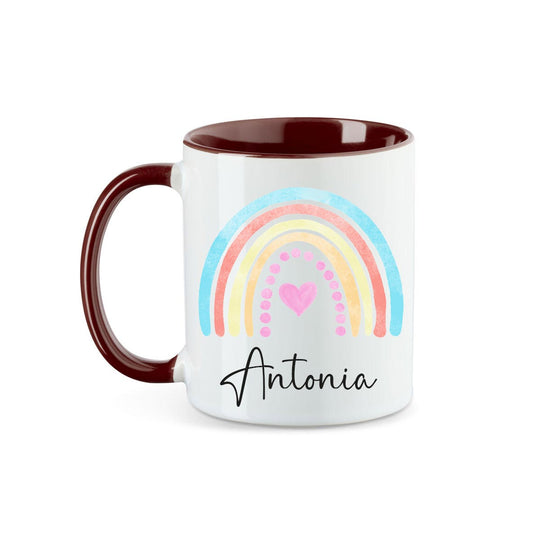 Personalisierte Tasse Regenbogen 3 mit Namen persönliches Geschenk Namenstasse - all - yours24