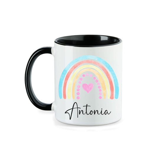 Personalisierte Tasse Regenbogen 3 mit Namen persönliches Geschenk Namenstasse - all - yours24