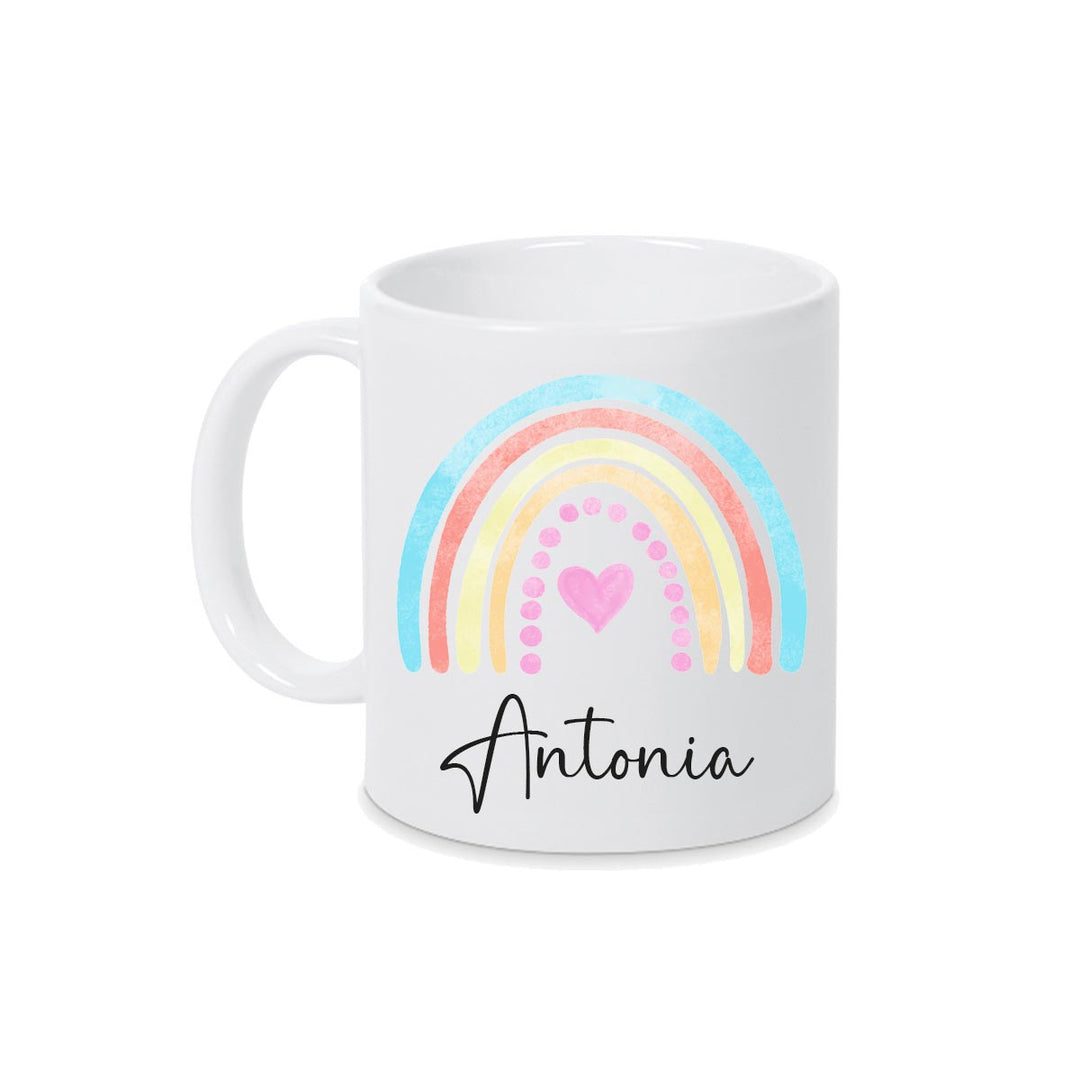 Personalisierte Tasse Regenbogen 3 mit Namen persönliches Geschenk Namenstasse - all - yours24