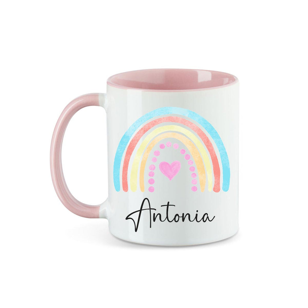 Personalisierte Tasse Regenbogen 3 mit Namen persönliches Geschenk Namenstasse - all - yours24