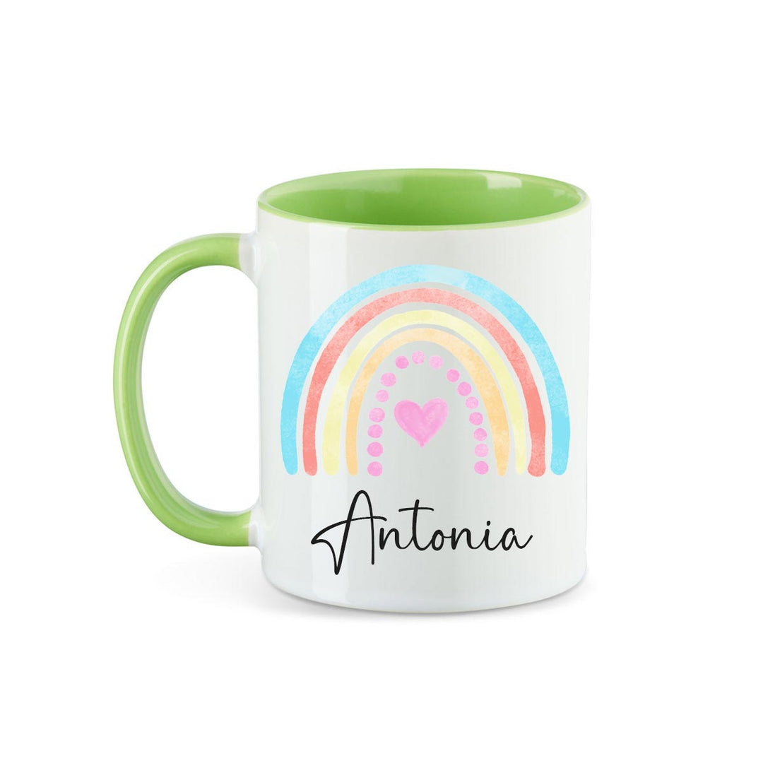 Personalisierte Tasse Regenbogen 3 mit Namen persönliches Geschenk Namenstasse - all - yours24