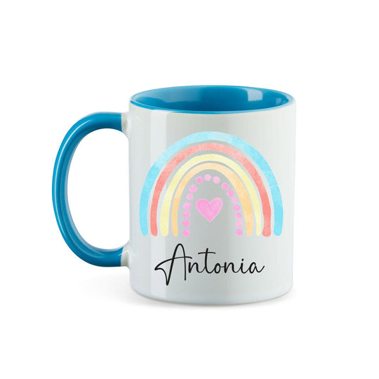 Personalisierte Tasse Regenbogen 3 mit Namen persönliches Geschenk Namenstasse - all - yours24