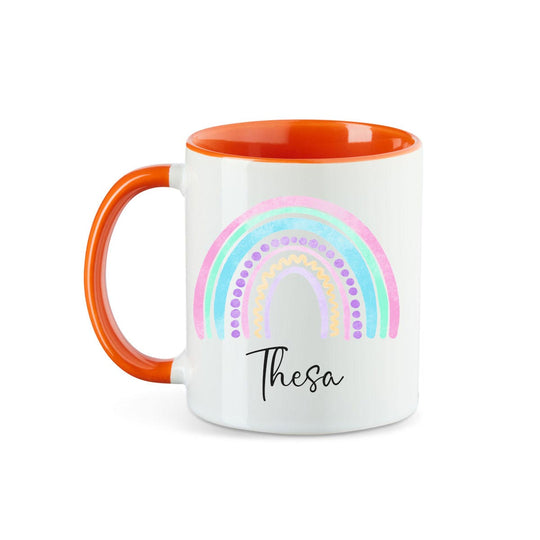 Personalisierte Tasse Regenbogen 4 mit Namen persönliches Geschenk Namenstasse - all - yours24