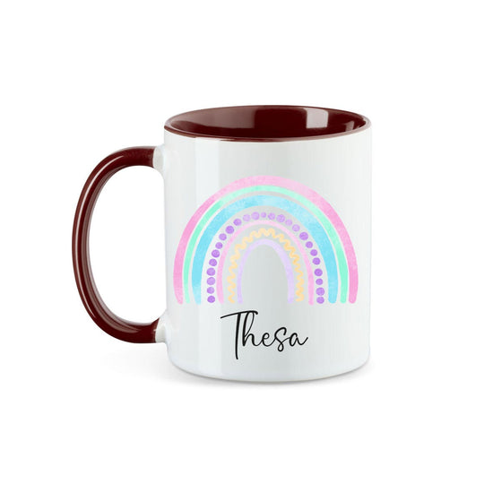 Personalisierte Tasse Regenbogen 4 mit Namen persönliches Geschenk Namenstasse - all - yours24