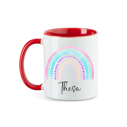 Personalisierte Tasse Regenbogen 4 mit Namen persönliches Geschenk Namenstasse - all - yours24