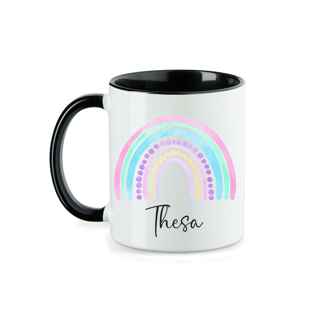 Personalisierte Tasse Regenbogen 4 mit Namen persönliches Geschenk Namenstasse - all - yours24