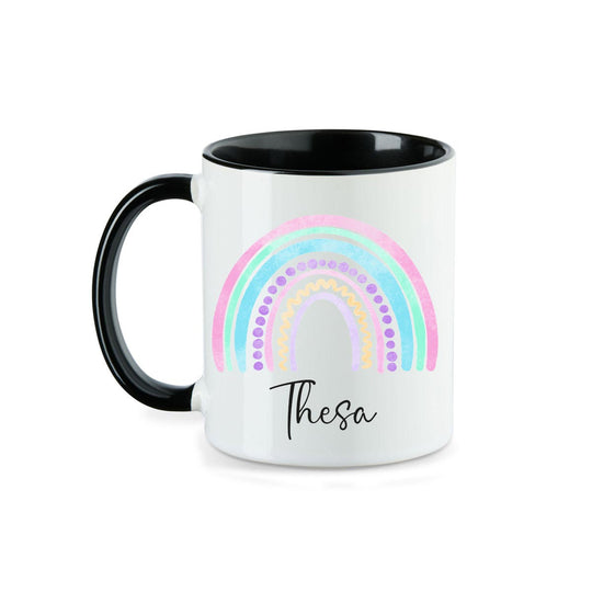 Personalisierte Tasse Regenbogen 4 mit Namen persönliches Geschenk Namenstasse - all - yours24