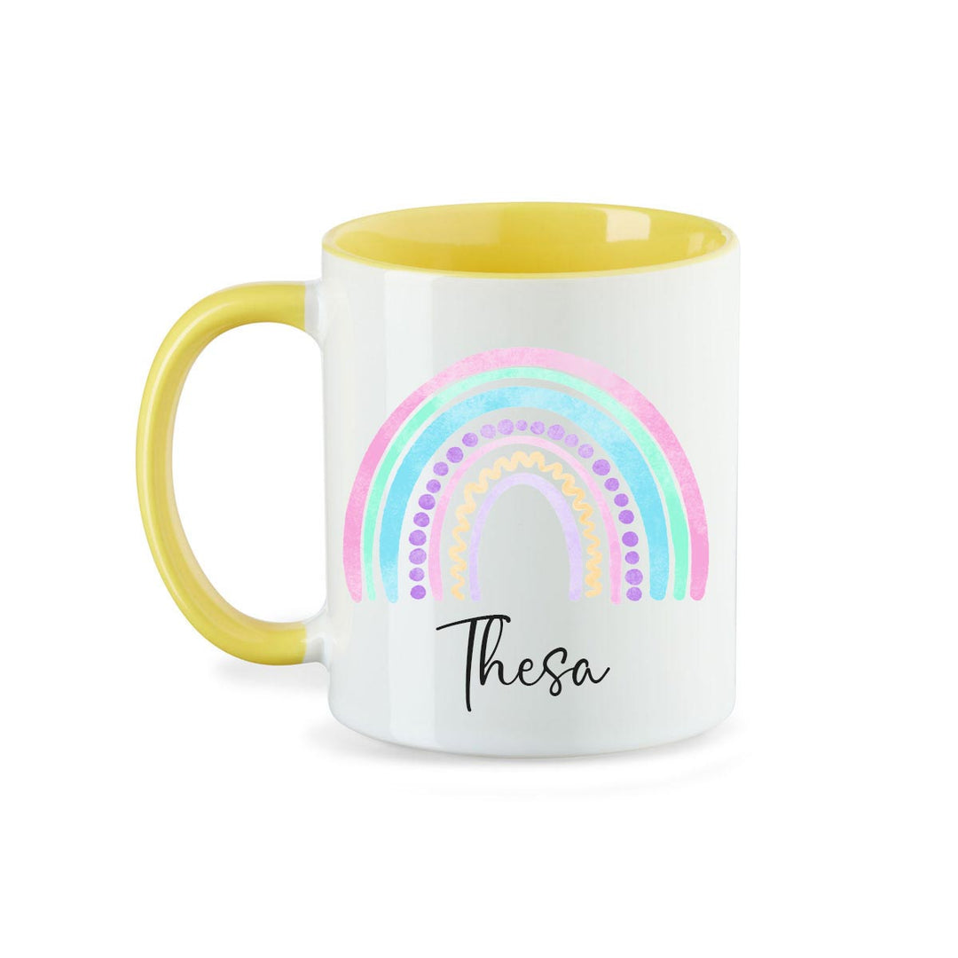 Personalisierte Tasse Regenbogen 4 mit Namen persönliches Geschenk Namenstasse - all - yours24