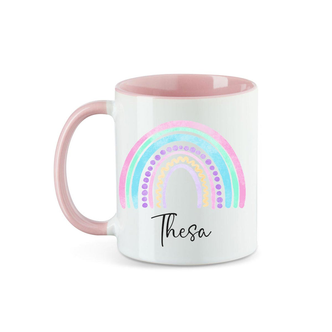 Personalisierte Tasse Regenbogen 4 mit Namen persönliches Geschenk Namenstasse - all - yours24