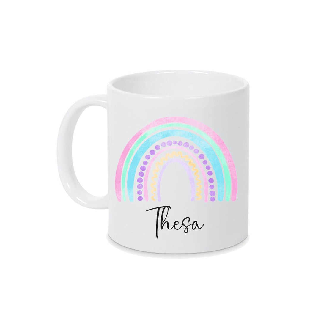 Personalisierte Tasse Regenbogen 4 mit Namen persönliches Geschenk Namenstasse - all - yours24