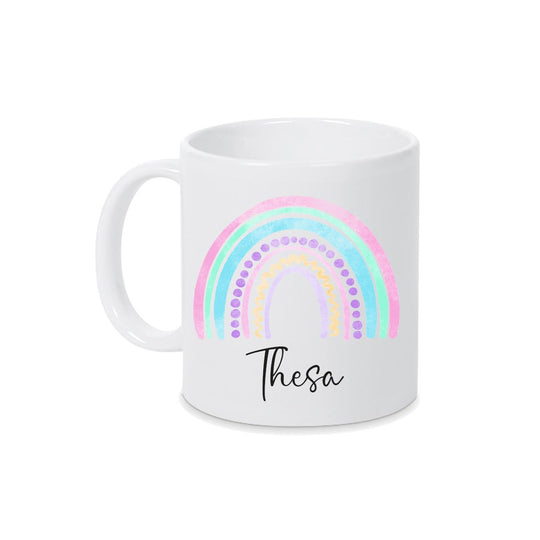 Personalisierte Tasse Regenbogen 4 mit Namen persönliches Geschenk Namenstasse - all - yours24