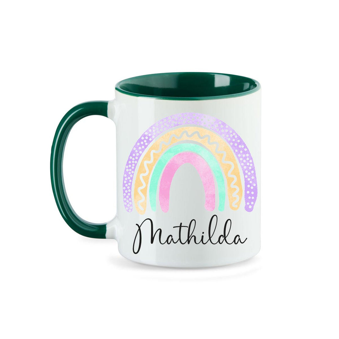 Personalisierte Tasse Regenbogen 5 mit Namen persönliches Geschenk Namenstasse - all - yours24