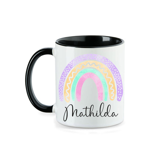 Personalisierte Tasse Regenbogen 5 mit Namen persönliches Geschenk Namenstasse - all - yours24