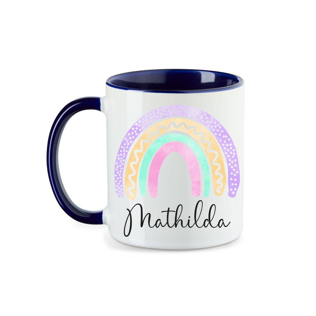 Personalisierte Tasse Regenbogen 5 mit Namen persönliches Geschenk Namenstasse - all - yours24