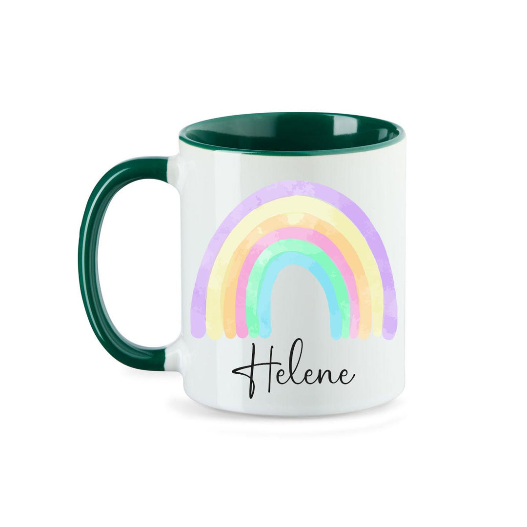 Personalisierte Tasse Regenbogen 6 mit Namen persönliches Geschenk Namenstasse - all - yours24