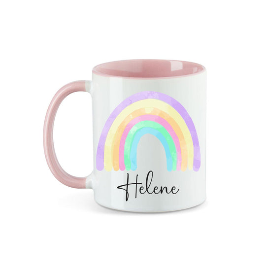 Personalisierte Tasse Regenbogen 6 mit Namen persönliches Geschenk Namenstasse - all - yours24