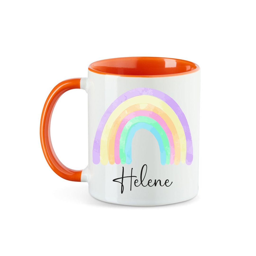 Personalisierte Tasse Regenbogen 6 mit Namen persönliches Geschenk Namenstasse - all - yours24