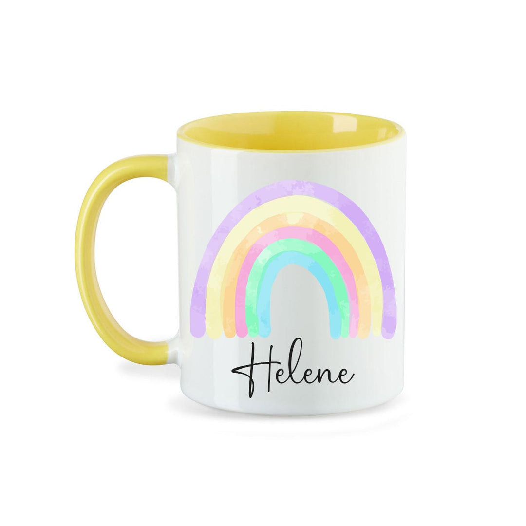 Personalisierte Tasse Regenbogen 6 mit Namen persönliches Geschenk Namenstasse - all - yours24