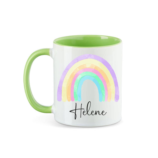 Personalisierte Tasse Regenbogen 6 mit Namen persönliches Geschenk Namenstasse - all - yours24