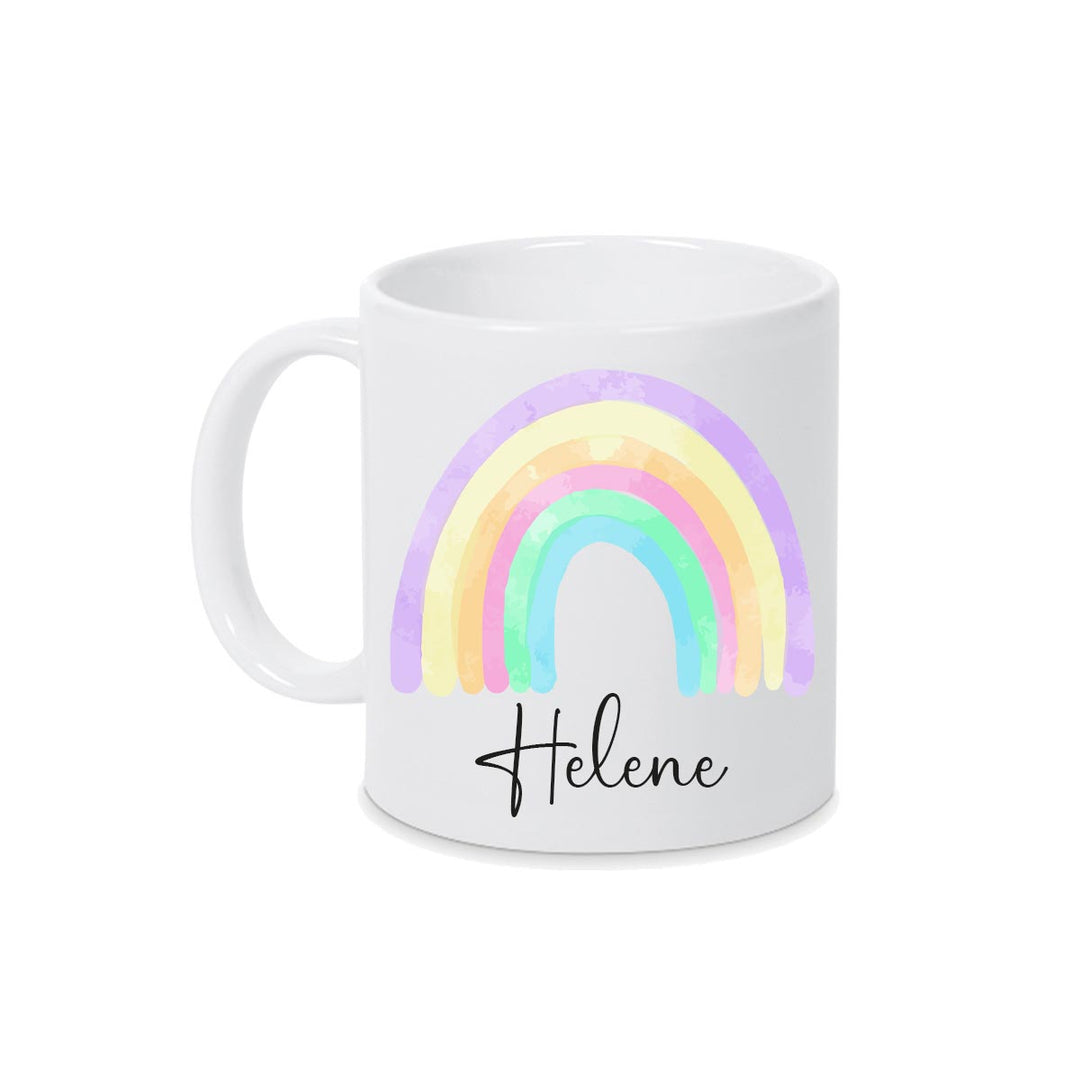 Personalisierte Tasse Regenbogen 6 mit Namen persönliches Geschenk Namenstasse - all - yours24