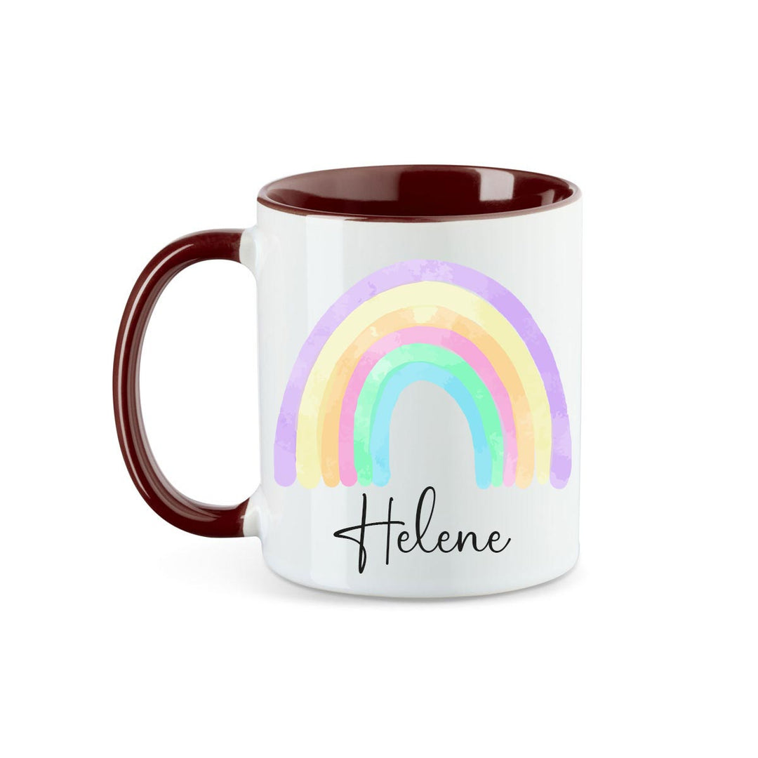 Personalisierte Tasse Regenbogen 6 mit Namen persönliches Geschenk Namenstasse - all - yours24