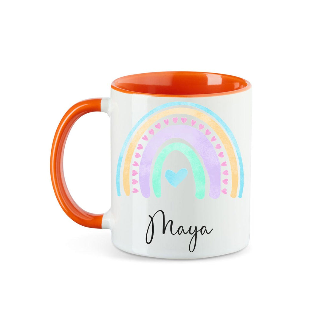 Personalisierte Tasse Regenbogen 7 mit Namen persönliches Geschenk Namenstasse - all - yours24