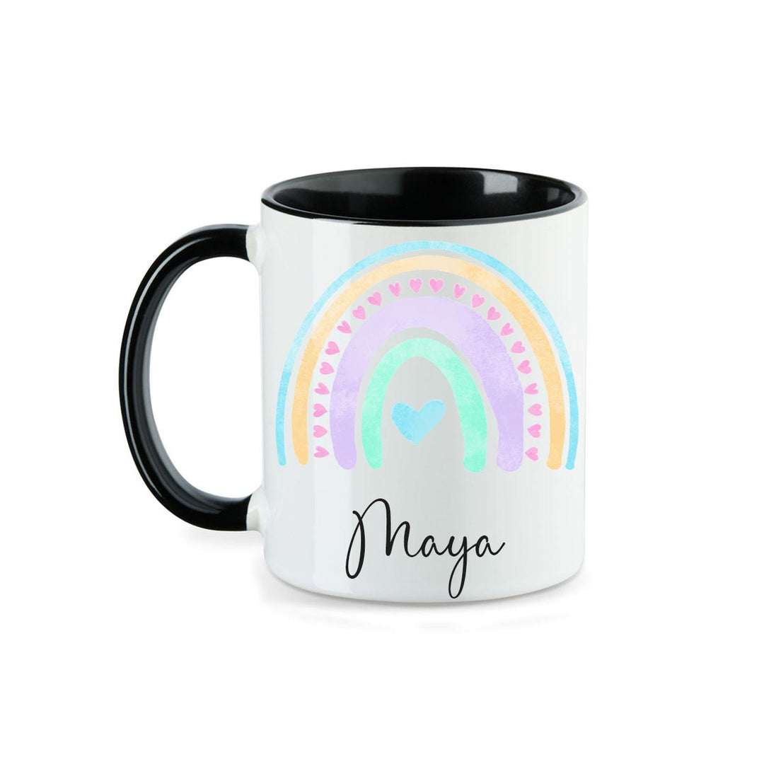 Personalisierte Tasse Regenbogen 7 mit Namen persönliches Geschenk Namenstasse - all - yours24
