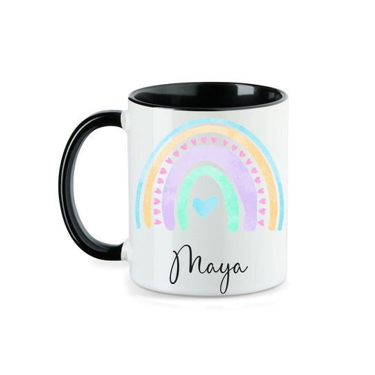 Personalisierte Tasse Regenbogen 7 mit Namen persönliches Geschenk Namenstasse - all - yours24