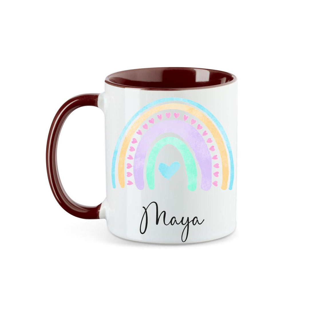 Personalisierte Tasse Regenbogen 7 mit Namen persönliches Geschenk Namenstasse - all - yours24