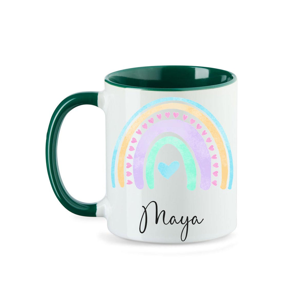 Personalisierte Tasse Regenbogen 7 mit Namen persönliches Geschenk Namenstasse - all - yours24